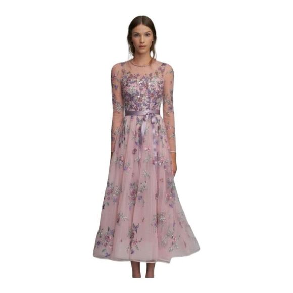 Jenny Packham Effie Floral Embroidered Dress Size 4 (uk 8) - Picture 1 of 15